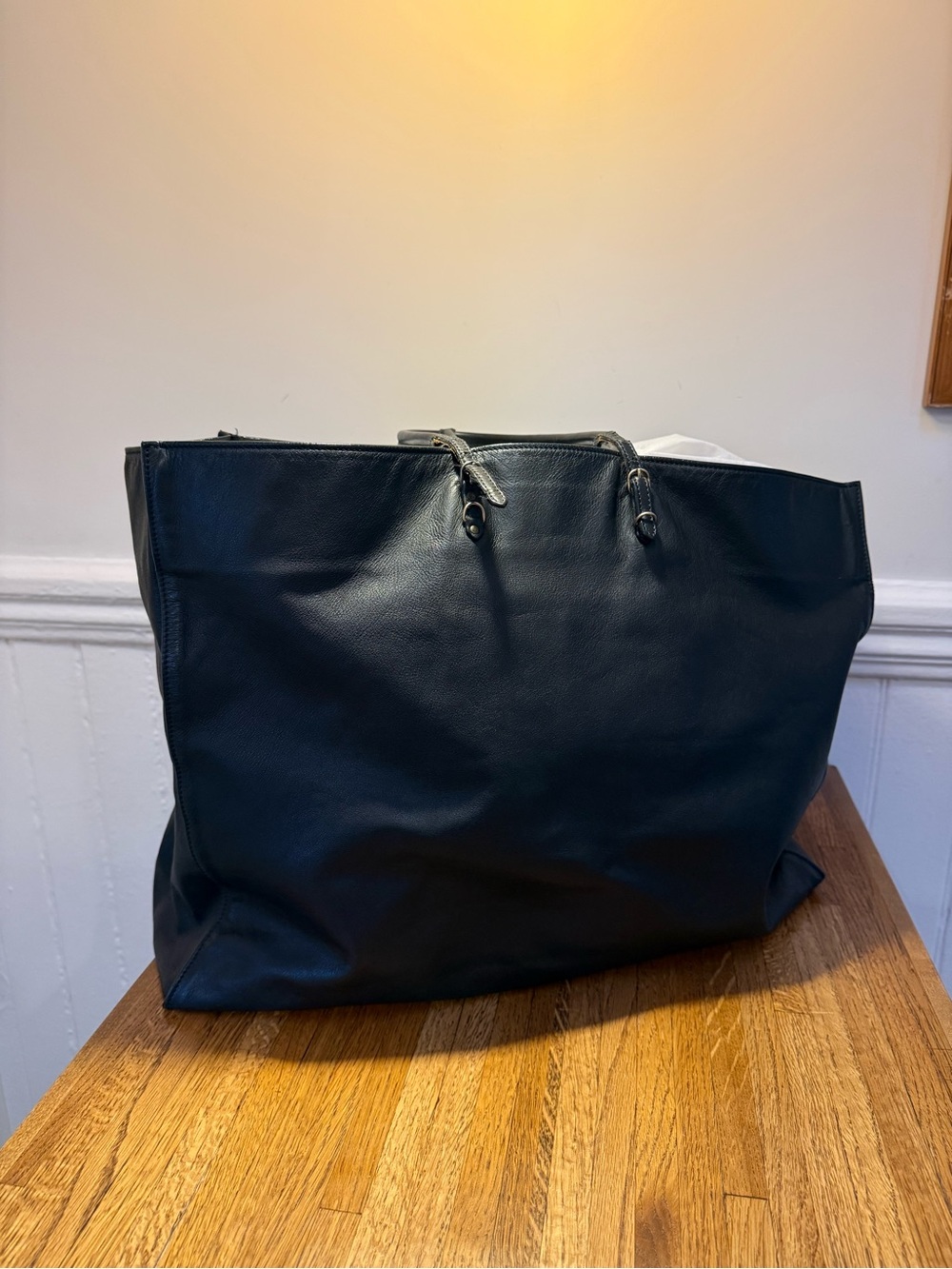 Balenciaga vintage papier A3 black leather tote - Picture 3 of 12